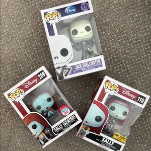 Funko Pop! Disney Jack Skellington and Sally Figures